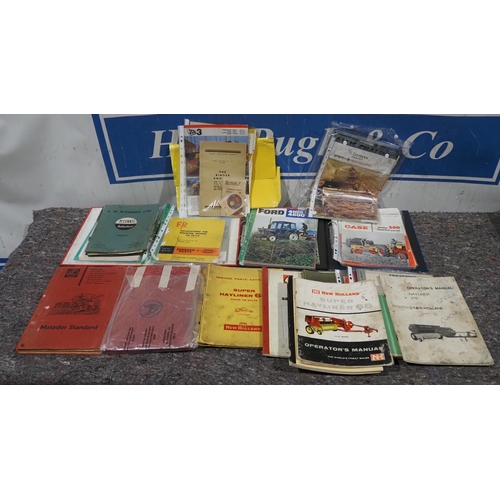 893 - Assorted agricultural literature including Ford, New Holland and Case