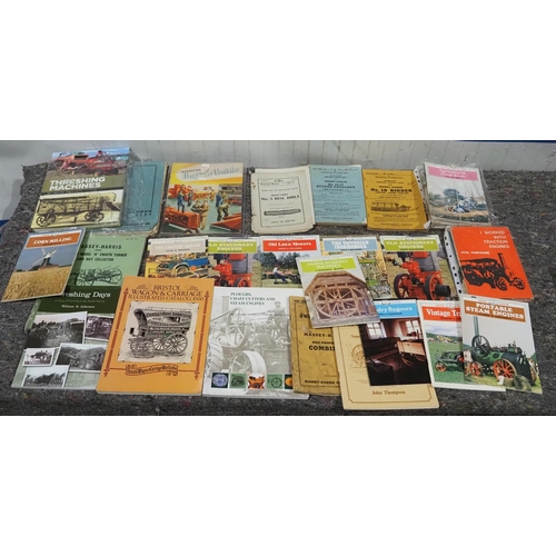 898 - Large quantity of Massey Harris manuals to include thresher machines and binders and other manuals