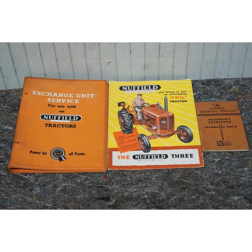 823 - Nuffield tractor brochure, folder & Salesman's handbook