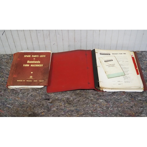 825 - Bamford farm machinery folder & Howard rotavator Salesman's guide 1962