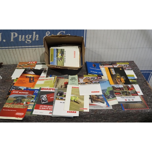 853 - Large box of tractor & implement brochures