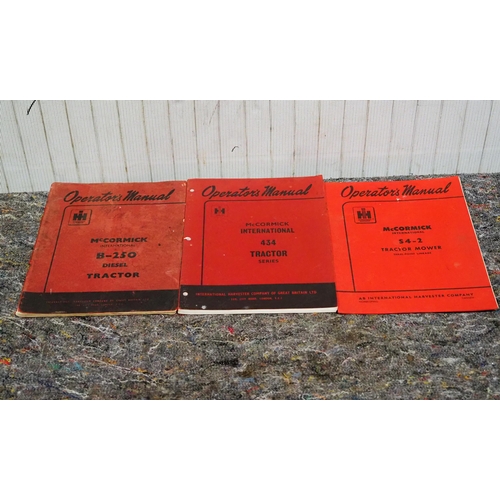 873 - McCormick International 434 and B250 operators manual and S4-2 mower manual