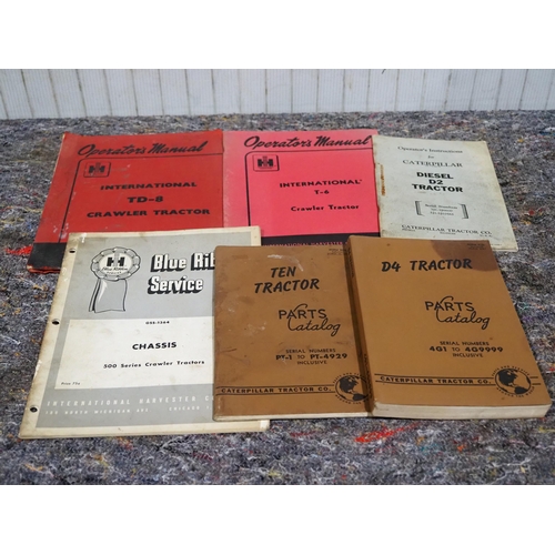 748 - International and Caterpillar crawler operators manuals and parts book