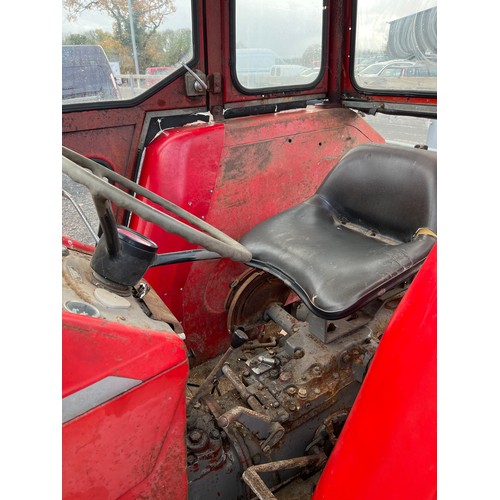 111 - Massey Ferguson 175S tractor. Runs & drives. Original condition. Sekura cab. Front wheel weights. A4... 