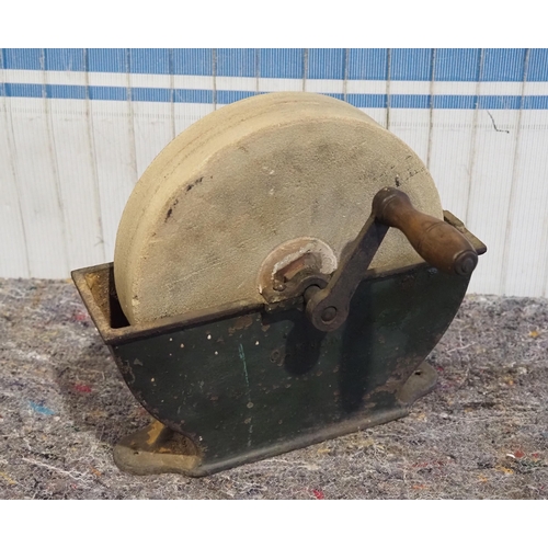 Old sharpening stone grinder