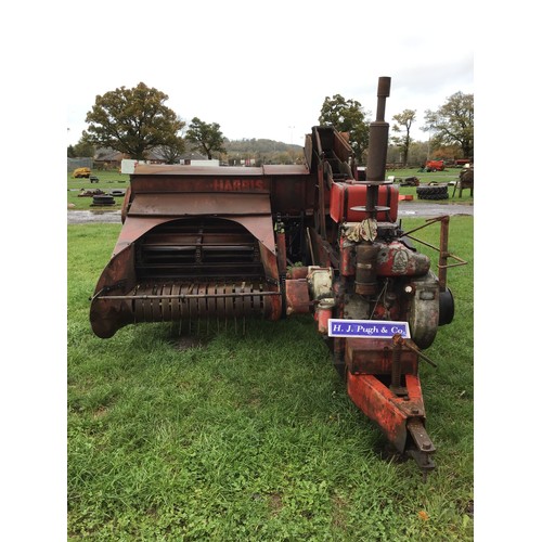 28 - Massey Harris 701 pick up baler with Armstrong Siddeley diesel engine in working order