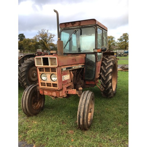 International 584 tractor. Reg. HYC 287T. No V5