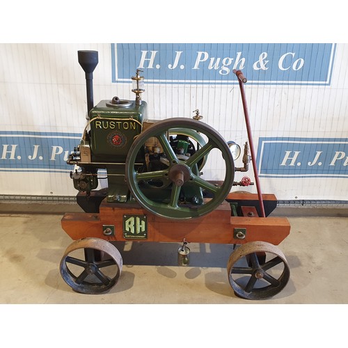 569 - Ruston Hornsby LPRC 2 1/2 HP compressor engine, Donkey type, on trolley No 149226