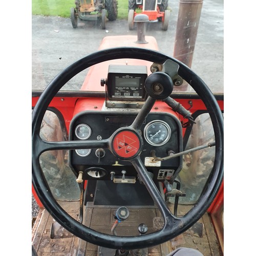 113A - Massey Ferguson 590 4WD tractor. Runs and drives. 5600 hours. Reg TMS 771X.