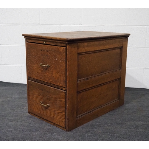 82 - Oak 2 drawer filing cabinet 25