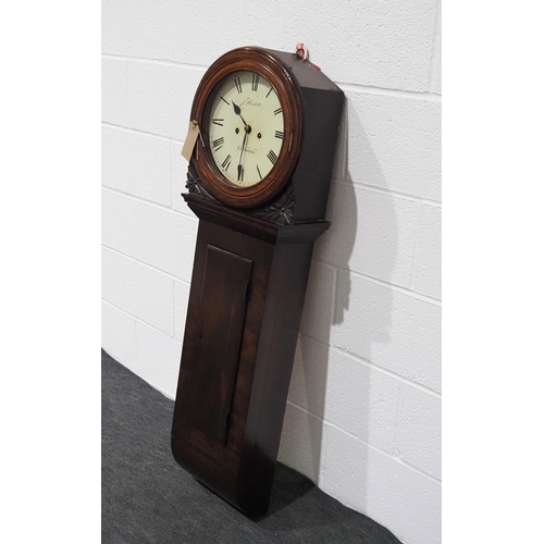 86 - Rosewood regulator wall clock with 10½