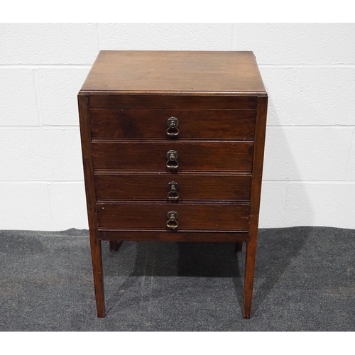 157 - Edwardian mahogany music cabinet with Stone's patent drop front drawers 30