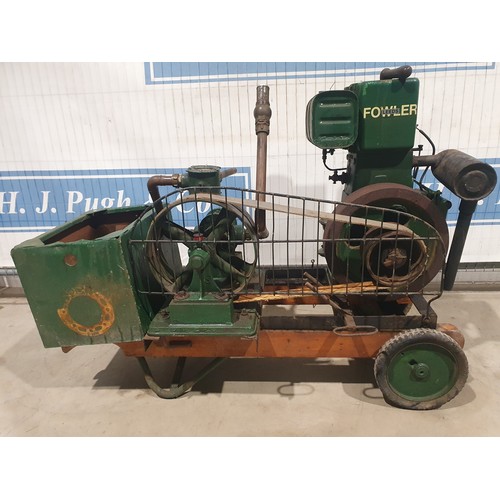 502 - Fowler 1 PA 1½HP trolley mounted engine with water pump