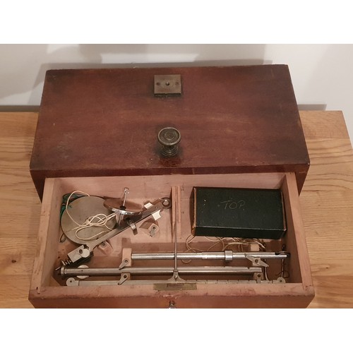 110 - Vintage jewellers scales in mahogany case