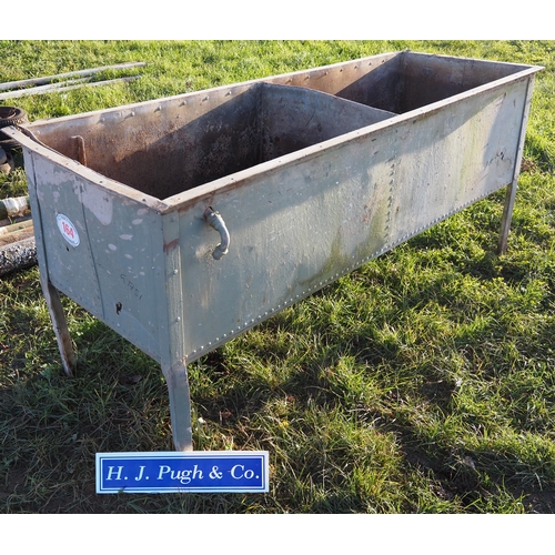 164 - Riveted trough on stand 6ft