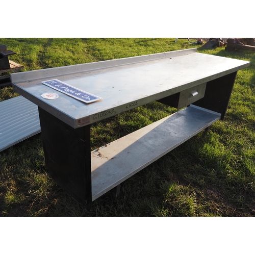 58 - Stainless steel work bench