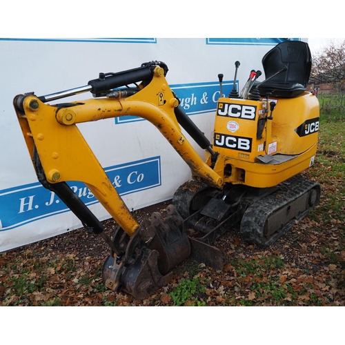 1204 - JCB Micro digger, 2011. Runs and drives, showing 2015 hours