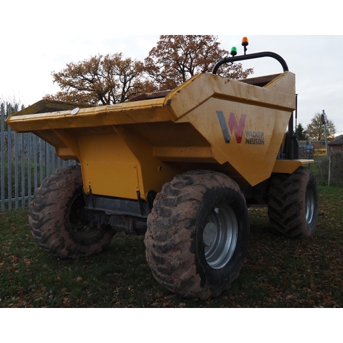 1205 - Wacker Neuson TD9 dumper, runs and drives. Showing 4175 hours. Keys in office