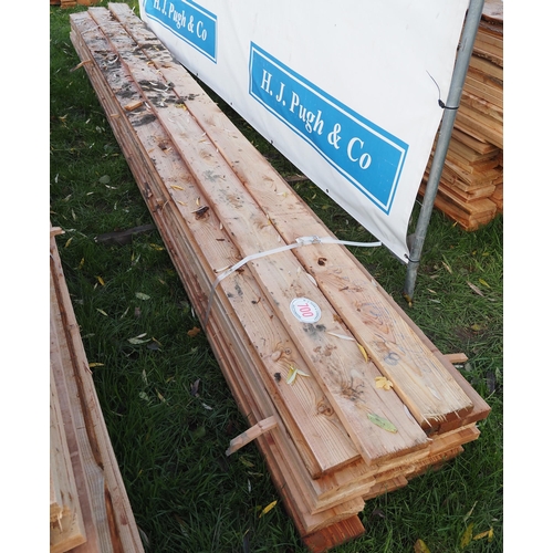 700 - Larch boards, average 4.8m x 150 x 25 - 28