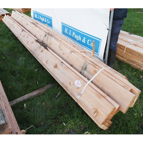 704 - Larch boards, average 4.6m, mixed - 25