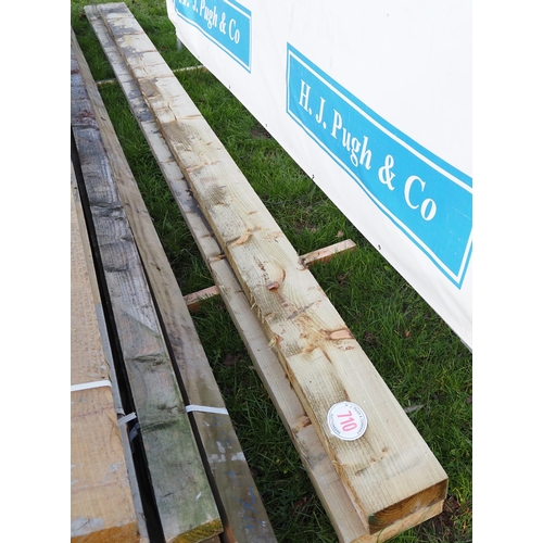 710 - Softwood beams, average 2.4m x 180 x 75