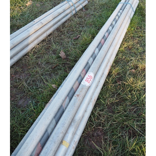 856 - 12ft Aluminium scaffold poles - 10