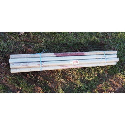 858 - 4ft Aluminium scaffold poles - 10