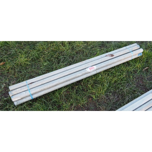 865 - 5ft Aluminium scaffold poles - 10