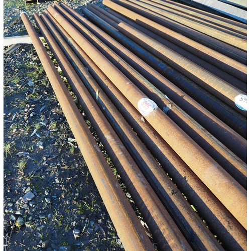 895 - Steel tubes average 4.9m x 78 dia. - 9