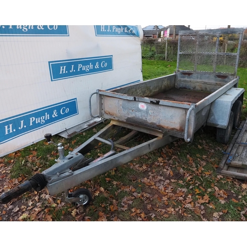 1189 - Twin axle plant trailer 8 x 4ft (No ID plate)