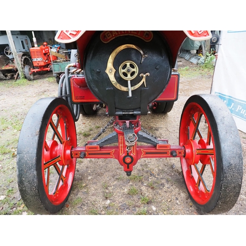 123 - Garrett 1919 4hp Showmans steam tractor originally known as the 