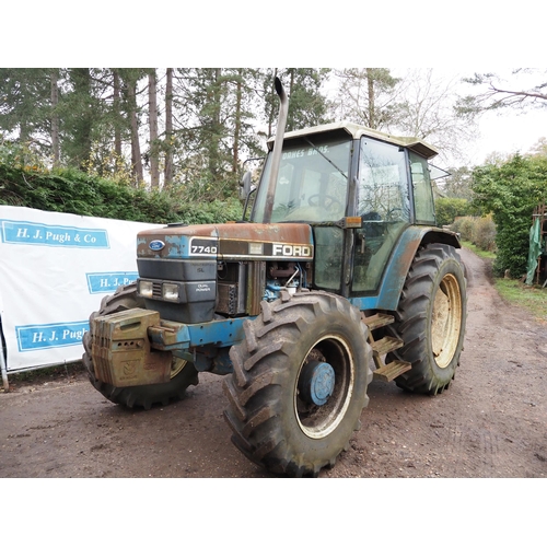 119 - Ford 7740 Powerstar SL tractor. 1993. In full working order. Comes with rear single assistor ram, ne... 