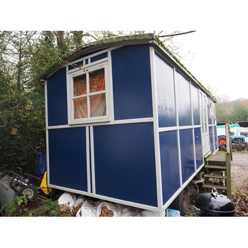 124 - Showmans living wagon based on bale trailer chassis
The wagon is fully insulated, numerous 240v powe... 