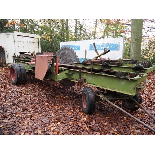 125 - W. Tasker & Sons Ltd mobile rack saw in good working. Still in use and shown at many steam rallies. ... 