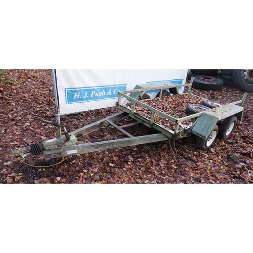 292 - Ifor Williams twin axle plant trailer, C/w ramps