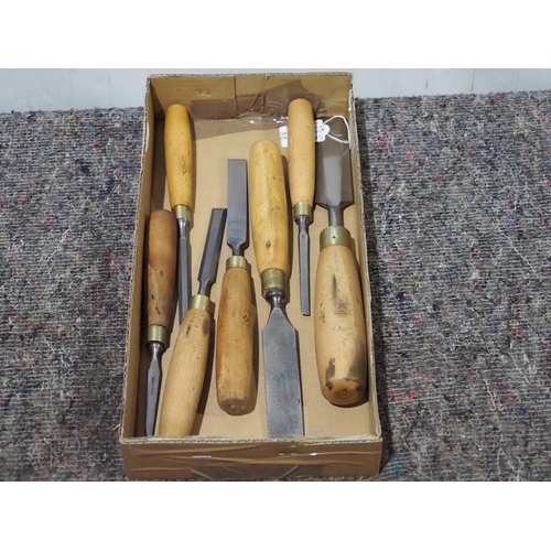 709 - Boxwood handled firmer chisels ⅛