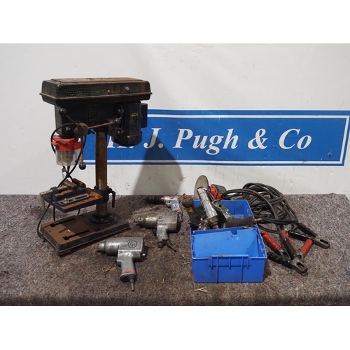 2541 - Assorted air tools & pillar drill