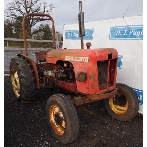 2004 - David Brown 880 Implematic tractor. Showing 6381 hours, runs but needs attention, S/n 880/C/361773. ... 