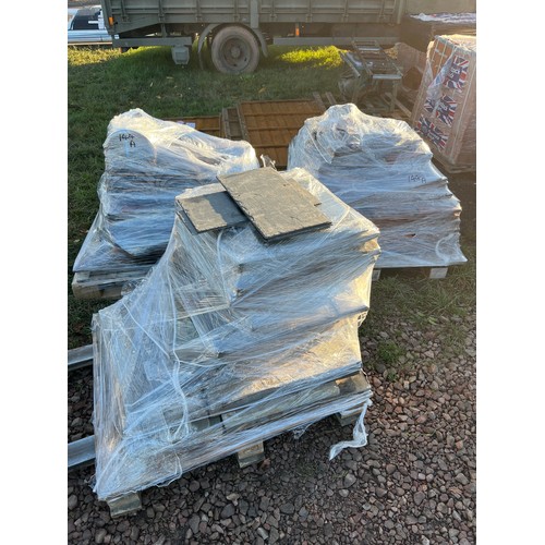 166 - Quantity of reclaimed and new clay roof tiles, half tiles, eaves, valley tiles and ridges