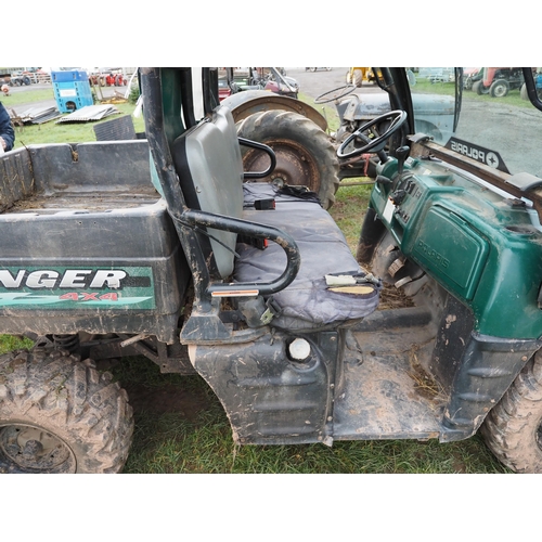 1327 - Polaris Ranger 4x4. Runs and drives. Reg. DN03 SZZ. V5 and keys in office