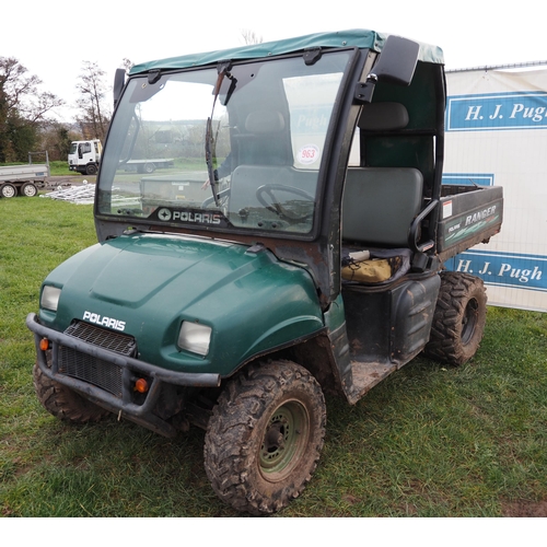 1327 - Polaris Ranger 4x4. Runs and drives. Reg. DN03 SZZ. V5 and keys in office