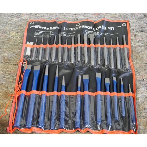 698 - 28 Piece chisel and punch set