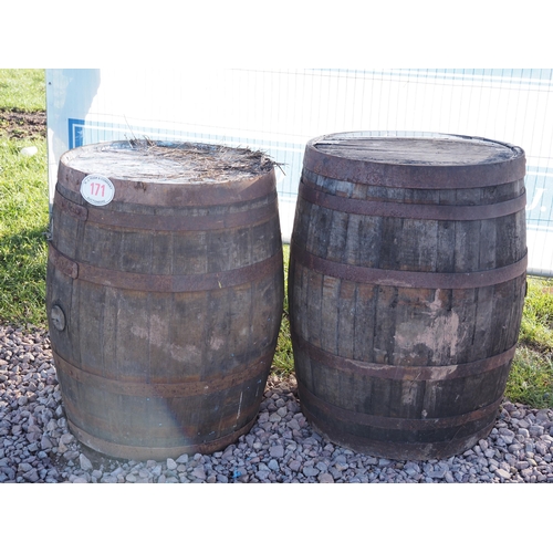 171 - Wooden cider barrels - 2