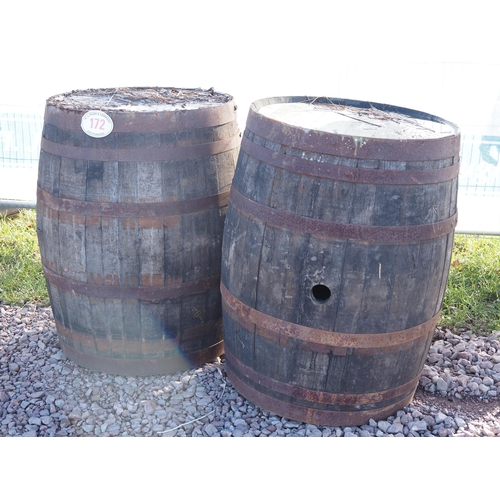 172 - Wooden cider barrels - 2