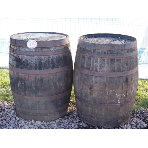 174 - Wooden cider barrels - 2