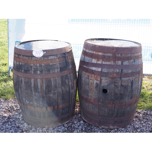 177 - Wooden cider barrels - 2