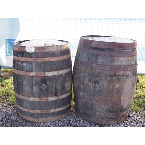 178 - Wooden cider barrels - 2