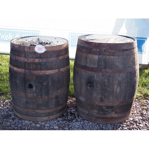 181 - Wooden cider barrels - 2