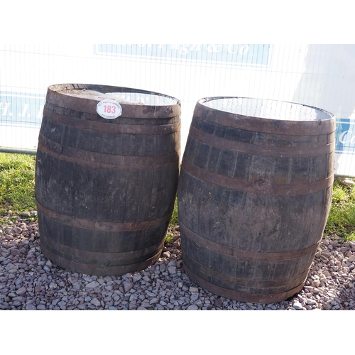 183 - Wooden cider barrels - 2