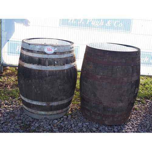 184 - Wooden cider barrels - 2